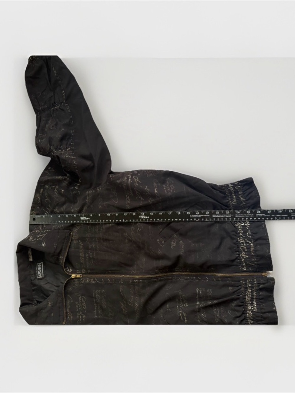 Vintage 80s 90s Windbreaker Track Suit Bomber Jacket & Pants Script Pattern L - Picture 5 of 16
